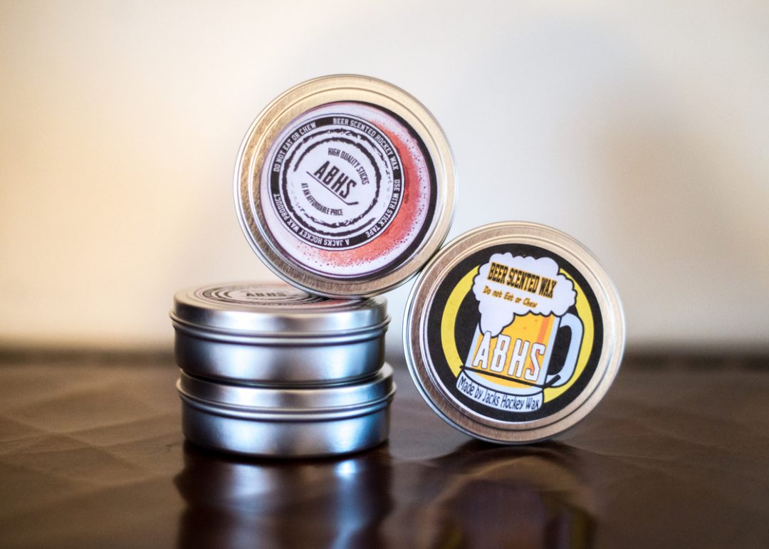Beer Scented Wax All Black Hockey Sticks
