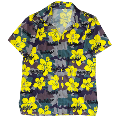 Yellow Hawaiian Shirt - All Black Hockey Sticks
