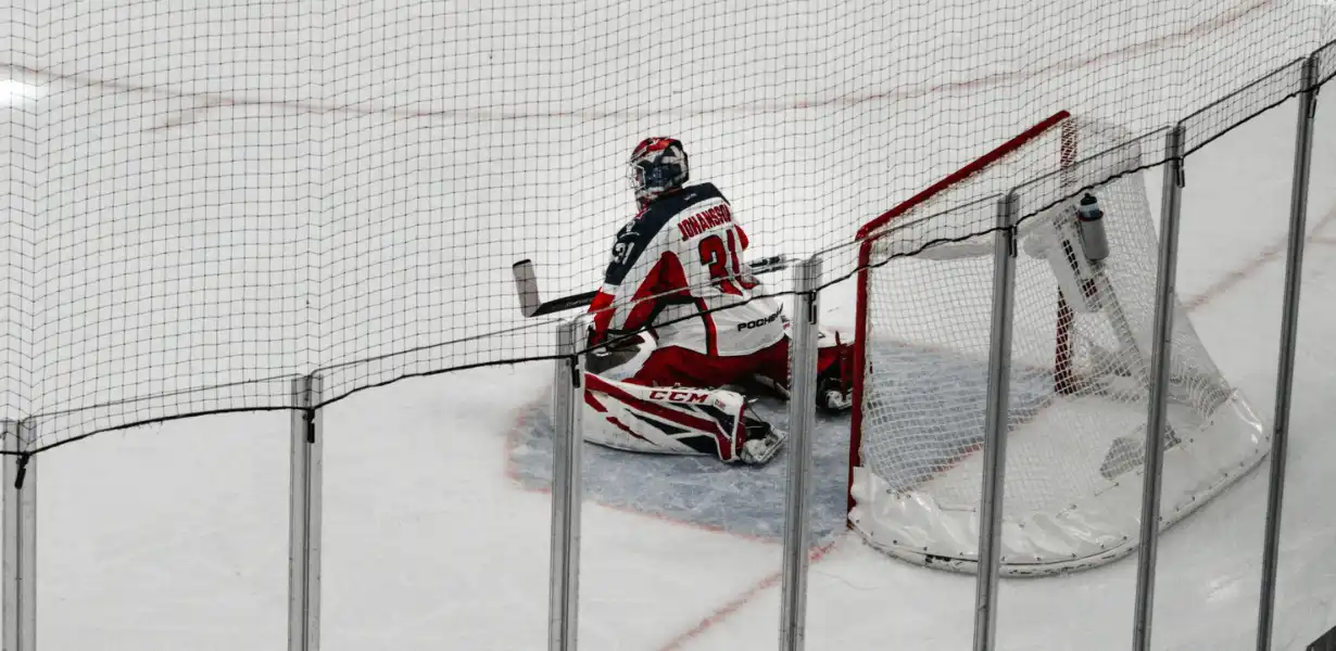 what happens if the net is knocked off in hockey